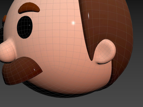 Prop293 Man Head Model 3D