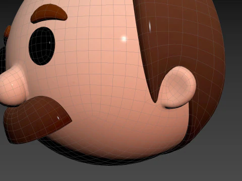 Prop293 Cabeza de hombre Modelo 3D