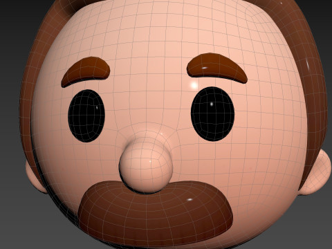 Prop293 Man Head Model 3D