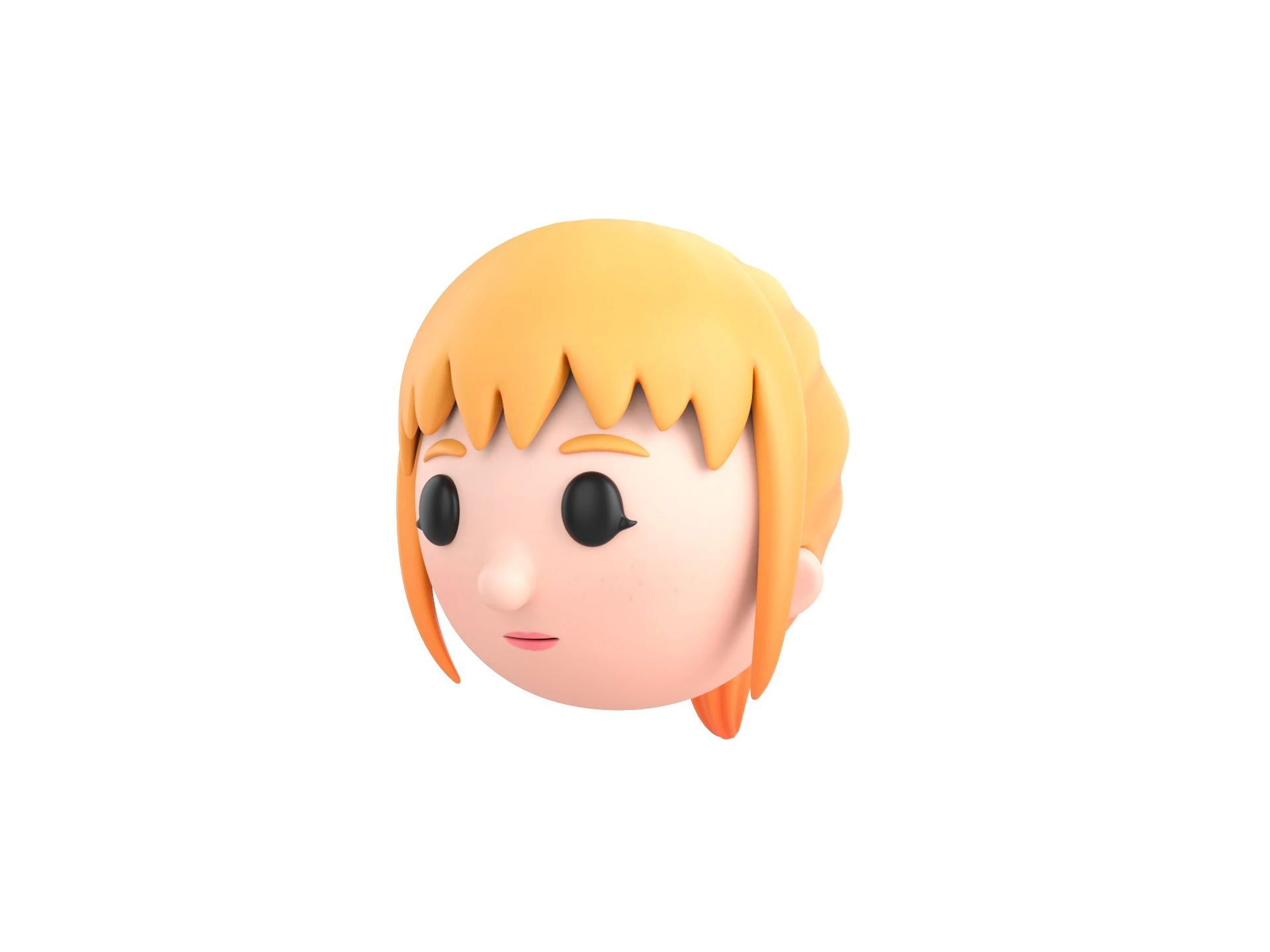 Prop294 Girl Head 3D Model .c4d .max .obj .3ds .fbx .stl .blend