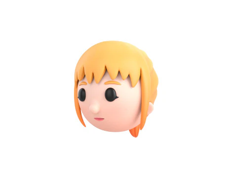 Prop294 소녀 머리 3D 모델