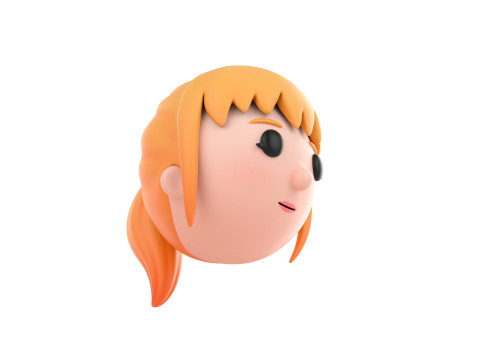 Prop294 Girl Head 3D Model