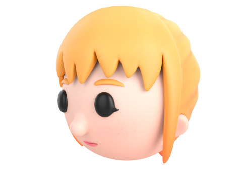 Prop294 Girl Head 3D Model