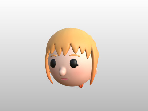 Prop294 Girl Head 3D Model