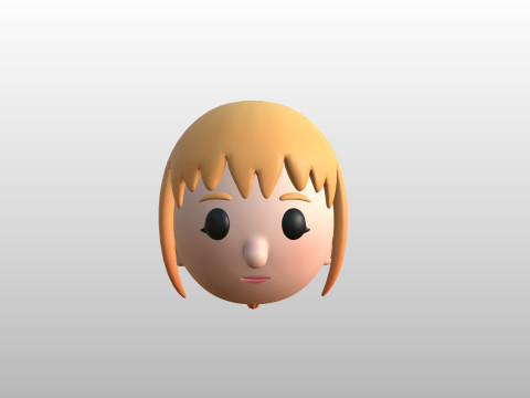 Prop294 Girl Head 3D Model
