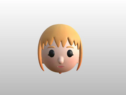 Prop294 Girl Head 3D Model