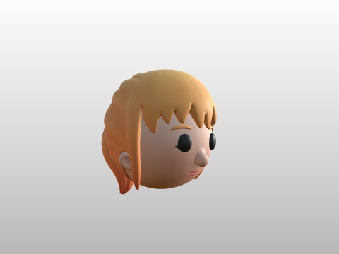 Prop294 Girl Head 3D Model
