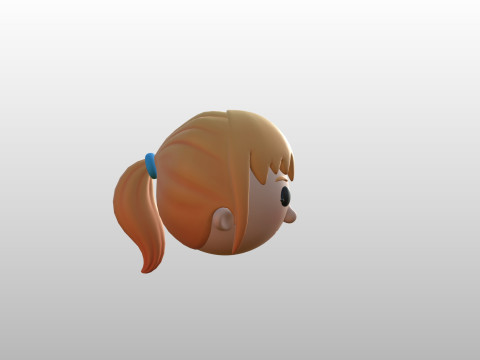 Prop294 Girl Head 3D Model