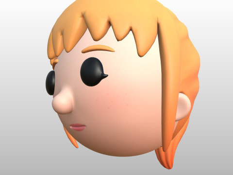 Prop294 Girl Head 3D Model