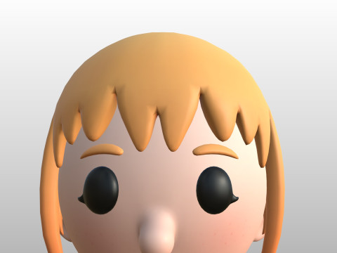 Prop294 Girl Head 3D Model