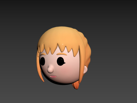 Prop294 Girl Head 3D Model