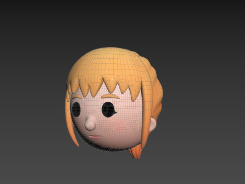 Prop294 Girl Head 3D Model