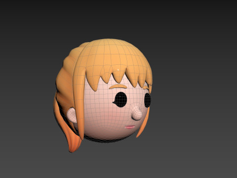 Prop294 Girl Head 3D Model