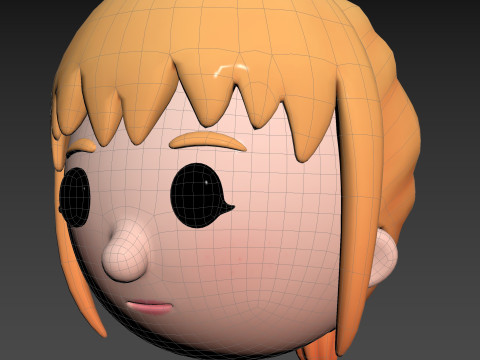Prop294 Girl Head 3D Model