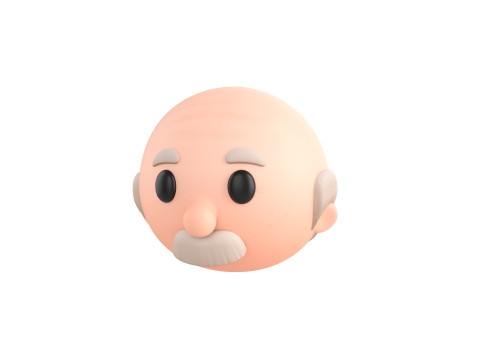 Prop295 Old Man Head 3D 模型