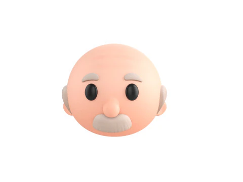 Prop295 Old Man Head 3D Model