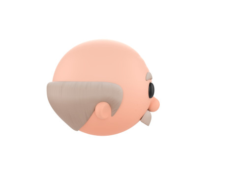 Prop295 Old Man Head Model 3D