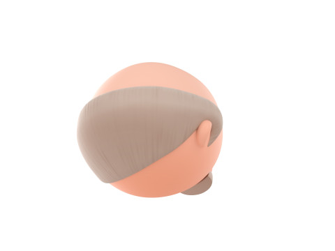 Prop295 Old Man Head Model 3D