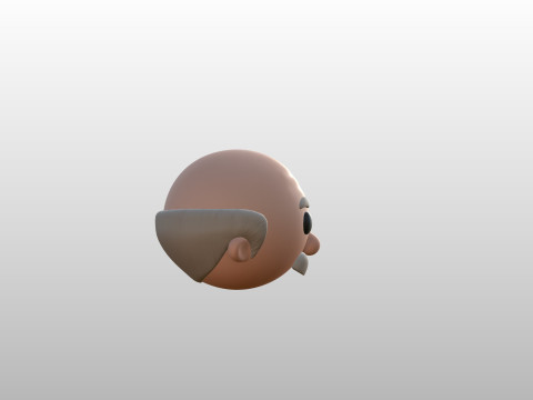 Prop295 Old Man Head Model 3D
