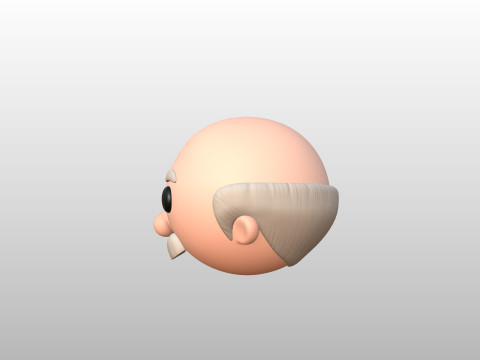 Prop295 Old Man Head Model 3D