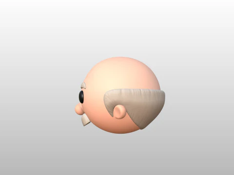 Prop295 Old Man Head 3D Model