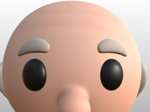 Prop295 Old Man Head Model 3D