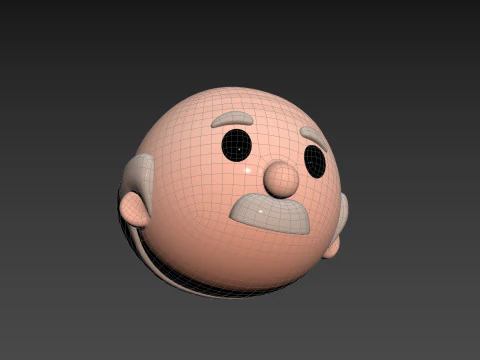 Prop295 Old Man Head 3D Model