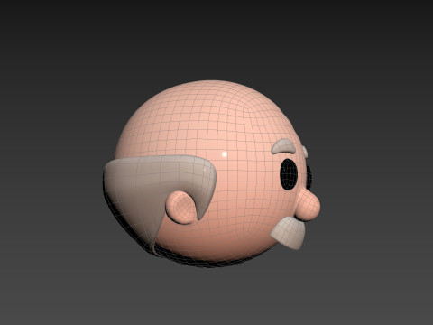 Prop295 Old Man Head Model 3D