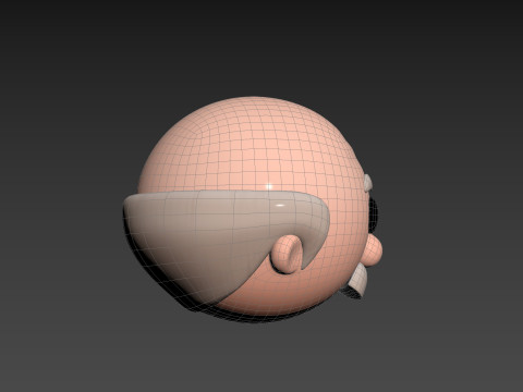 Prop295 Old Man Head Model 3D