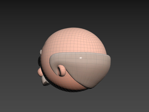 Prop295 Old Man Head Model 3D