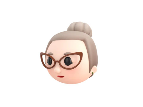 Prop296 老妇人头 3D 模型