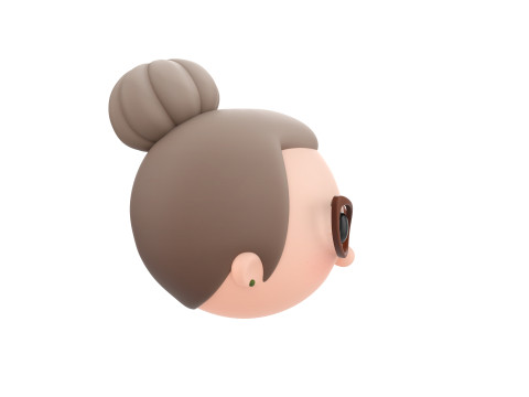 Prop296 Old Woman Head 3D Модель