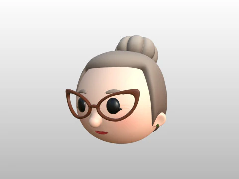 Prop296 Old Woman Head 3D Model