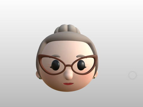 Prop296 Old Woman Head 3D Модель