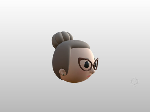 Prop296 Old Woman Head 3D Модель