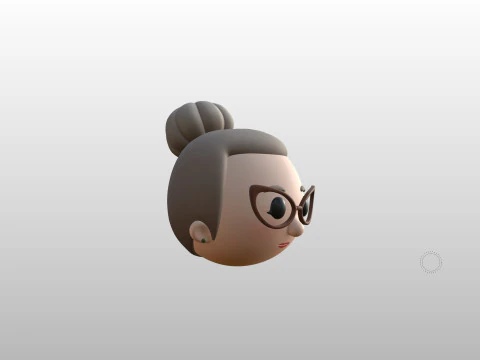 Prop296 Old Woman Head 3D Model