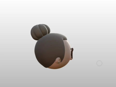 Prop296 Old Woman Head 3D Model