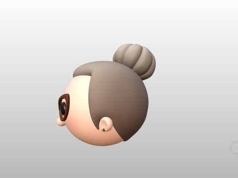 Prop296 Old Woman Head 3D Модель