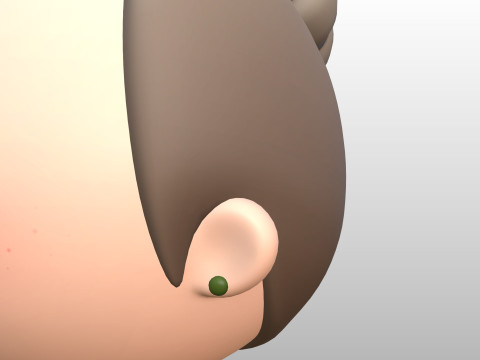 Prop296 Old Woman Head 3D Модель