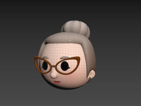 Prop296 Old Woman Head 3D Model