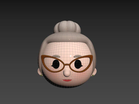 Prop296 Old Woman Head 3D Model