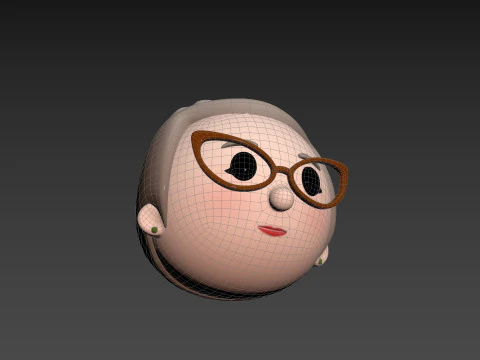 Prop296 Old Woman Head 3D Model
