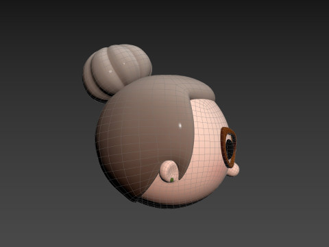 Prop296 Old Woman Head 3D Модель