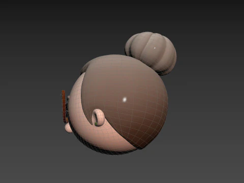 Prop296 Old Woman Head 3D Model