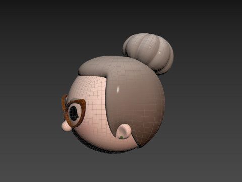 Prop296 Old Woman Head 3D Модель