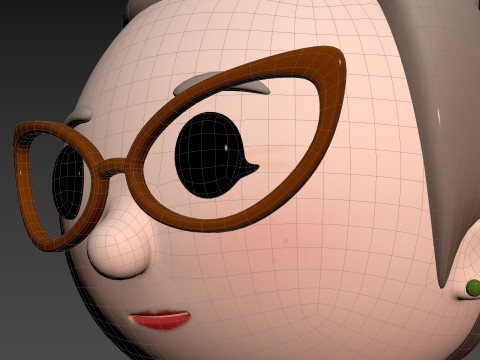 Prop296 Old Woman Head 3D Модель
