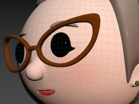Prop296 Old Woman Head 3D Model