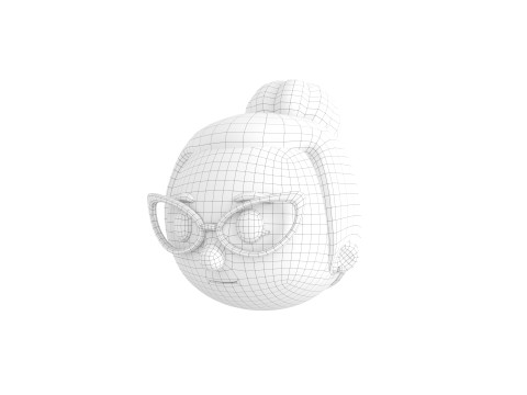 Prop296 Old Woman Head 3D Модель