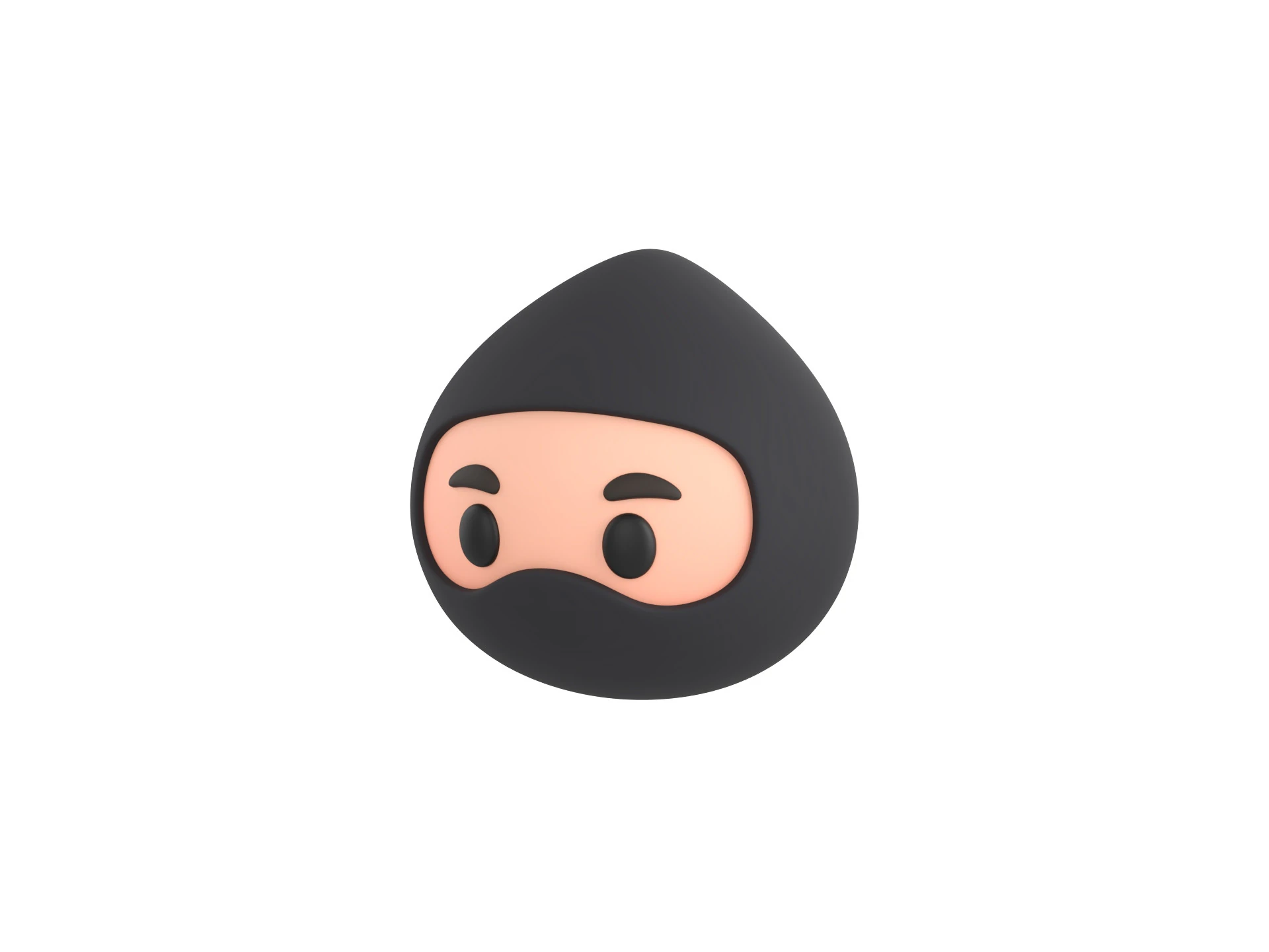 Prop297 Ninja Head 3D Model .c4d .max .obj .3ds .fbx .stl .blend 