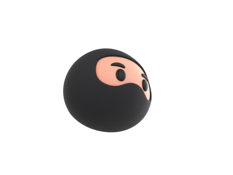 Prop297 Ninja Head 3D Model